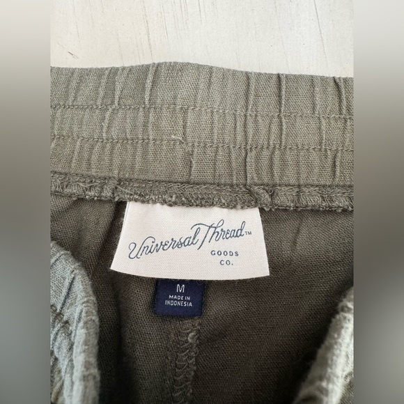 Universal Thread Olive Green Linen-Blend Shorts – Size Medium - Picture 11 of 11